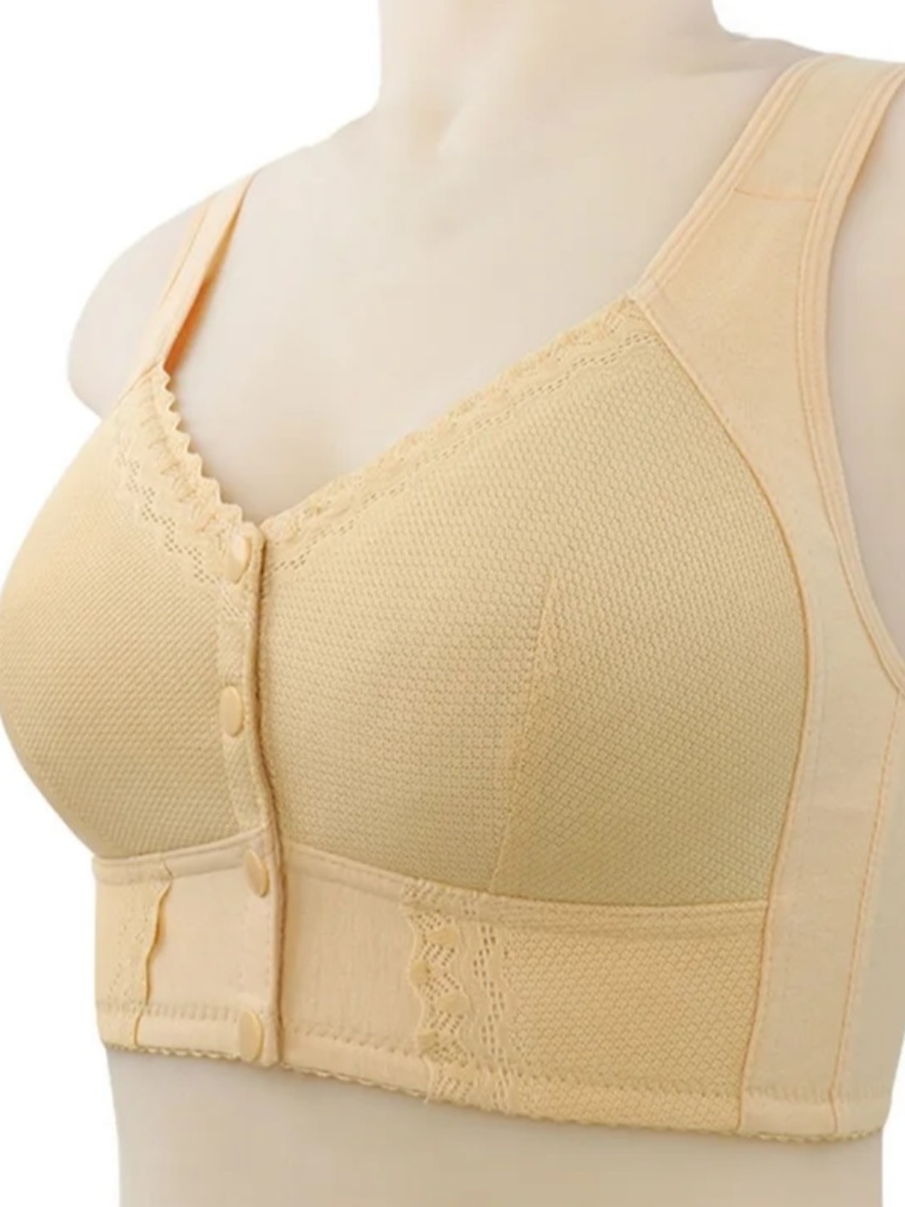 Comfort Front-Closure Non-Wired Peach Bra